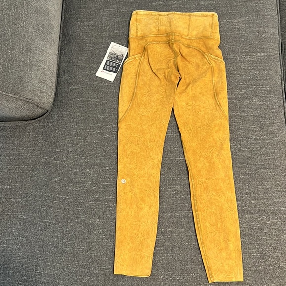 To Dye For Yellow Lululemon Leggings - Picture 2 of 6